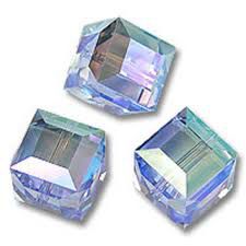 Cubes 5601 Light Sapphire AB 4mm x6 Cristal Swarovski