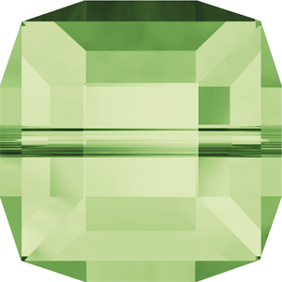 Cubes 5601 P�ridot  6mm x1 Cristal Swarovski