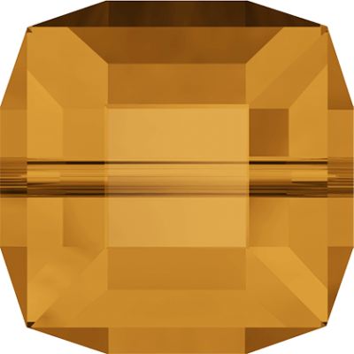 Cubes 5601 Topaz  6mm x1 Cristal Swarovski