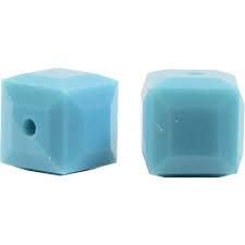 Cubes 5601 Turquoise 8mm x1 Cristal Swarovski