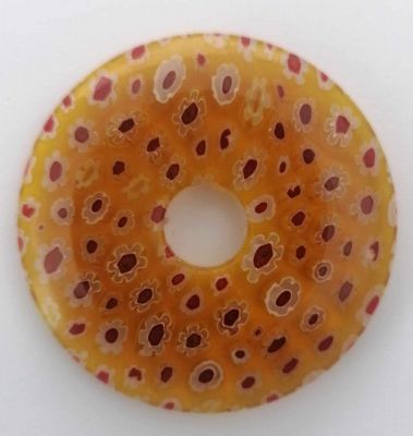 Donut millefiori jaune 38mm