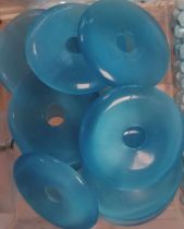 Donut Oeil de chat  bleu 25 mm x1