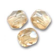 Facettes 4 mm champagne lustr&eacute; x50