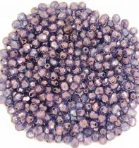 Facettes 4 mm Mauve poudr&eacute; x50