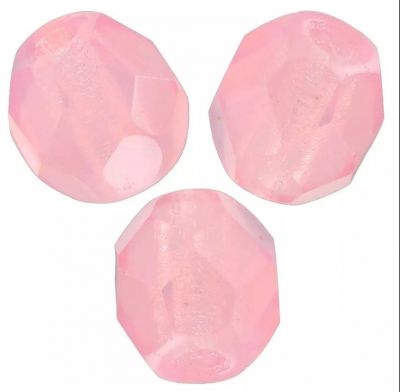 Facettes 4 mm Rose opal x50