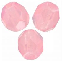 Facettes 4 mm Rose opal x50