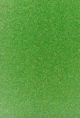 Feuille de mousse vert clair paillet� 30x20cm