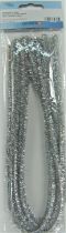 Fil chenille argent  8mm -50 cm x10 