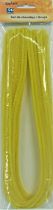 Fil chenille jaune  8mm -50 cm x10 