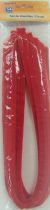 Fil chenille rouge  8mm -50 cm x10 