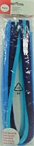 Fil chenille tons bleu  9mm -50 cm x10 