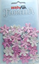 Fleurs dgrad rose avec demi-perle - 20 pices