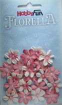 Fleurs dgrad vieux rose avec demi-perle - 20 pices