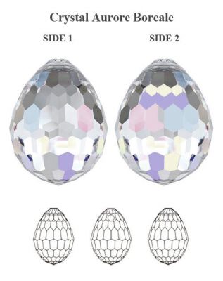 Goutte 6002-15x11,5mm-Crystal-ab-Swarovski x 1