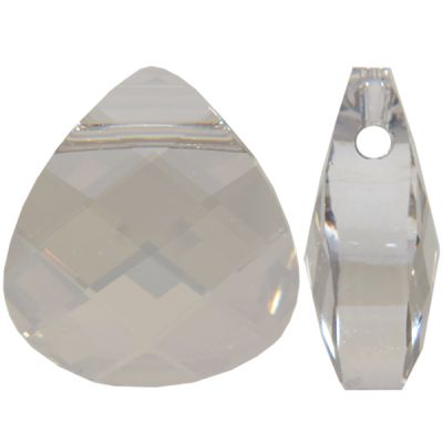Goutte 6012 Briolette-plate-11x10mm-Crystal-silver -shade-cristal Swarovski x 1