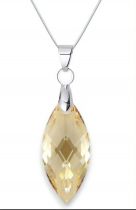 Goutte 6110 30 x 14 mm Crystal Golden Shadow x1 cristal Swarovski, champagne clair
