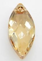 Goutte 6110 30 x 14 mm Crystal Golden Shadow x1 cristal Swarovski, champagne clair