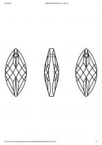 Goutte pendentif ref 6110- 30x14mm-Crystal silver shade x1