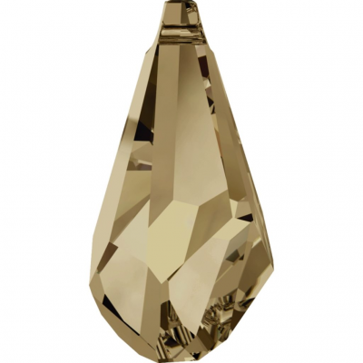 Goutte Polygon 6015- 21mm-Crystal Golden shadow x1