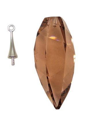 Goutte twisted drop 6540- 30mm-blush-rose x1