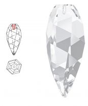 Goutte Twisted Drop 6540 30 mm Crystal Silver Shade x1 cristal Swarovski
