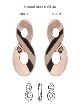 L\'infini de Swarovski ref 6792-18mm crystal rose gold 2 x 