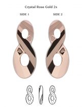 L\'infini de Swarovski ref 6792-18mm crystal rose gold 2 x 