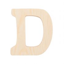 Lettre D - 8 Cm - Bois