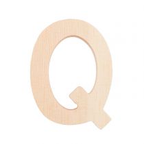 Lettre Q - 8 Cm - Bois