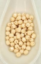 lot de 165 Perles facettes 4mm beige lustré 