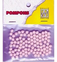 Mini Pompons  3mm rose x100