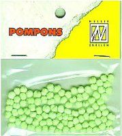 Mini Pompons  3mm vert fluo x100