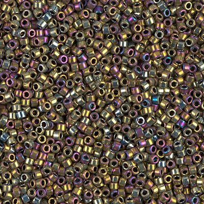 Miyuki Delica 11/0 DB0029- Metallic Gold olive purple iris� x5g