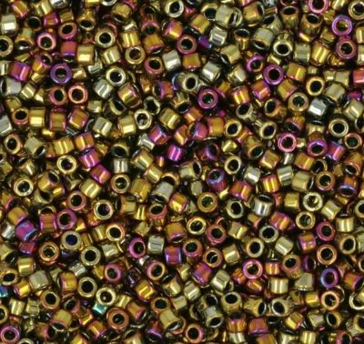 Miyuki Delica 11/0 DB0029- Metallic Gold olive purple iris� x5g