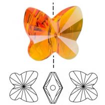 Papillon 5754 10 mm Tangerine x1 Cristal Swarovski