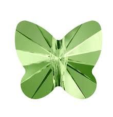 Papillon 5754 8 mm P�ridot x1 Cristal Swarovski