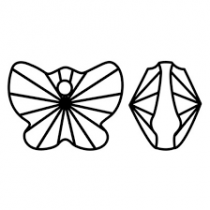 Papillon 6754 18 mm Crystal x1 Cristal Swarovski