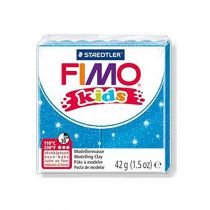 Pâte Fimo Kids 42g Bleu Pailleté n°312