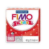Pte Fimo Kids 42g Rouge Paillet n212