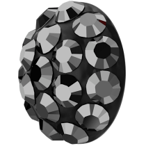 Pavé Cabochon 8mm Jet Hematite Swarovski 