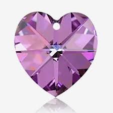 Pendentif Coeur 6202-40mm Violet x1 Swarovski