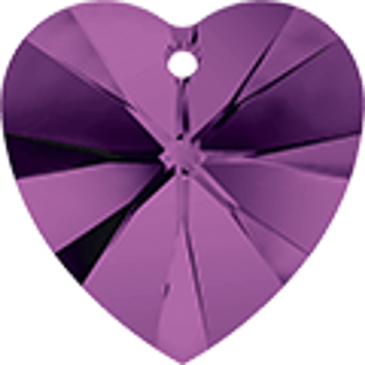 Pendentif Coeur 6228-10,3x10mm Amethyst AB x1 Swarovski