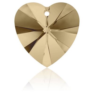 Pendentif Coeur Heart 6228 Crystal Golden Shadow 28mm x1 Swarovski