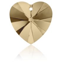 Pendentif Coeur Heart 6228 Crystal Golden Shadow 28mm x1 Swarovski