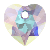 Pendentif Coeur Heart Cut Pendant 6432 Crystal AB 10,5mm x1 Swarovski