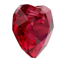 Pendentif Coeur Heart Cut Pendant 6432 Scarlet 10,5mm x1 Swarovski