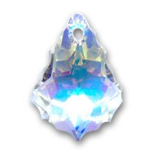 Pendentif goutte baroque 6090, 16x11 mm, Crystal AB x 1 cristal Swarovski, transparent iris�