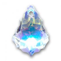 Pendentif goutte baroque 6090, 16x11 mm, Crystal AB x 1 cristal Swarovski, transparent iris&eacute;