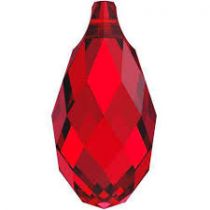 Pendentif Goutte Briolette 6010-11x5,5mm-Crystal scarlet cristal Swarovski x 2