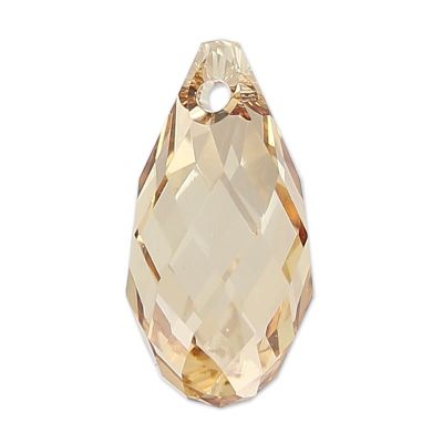 Pendentif Goutte Briolette pendent 6010-17x8,5mm- golden shadow cristal Swarovski x 1